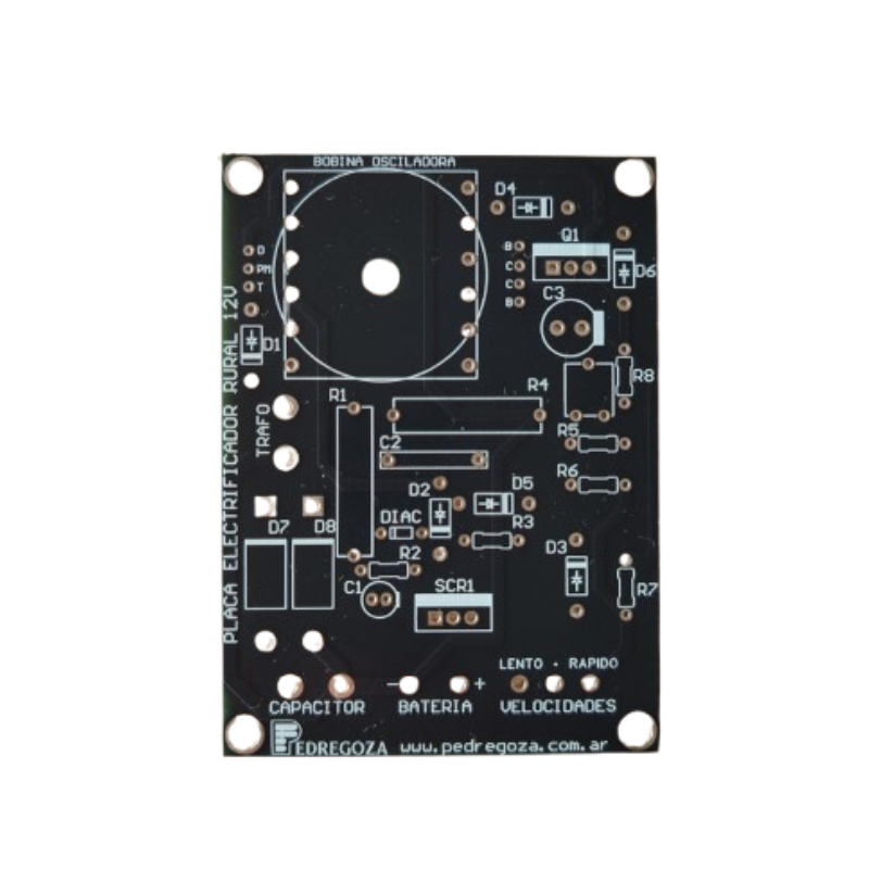 PCB PLACA ELECTRIFICADOR 12V 2 VEL X 50 UNIDADES